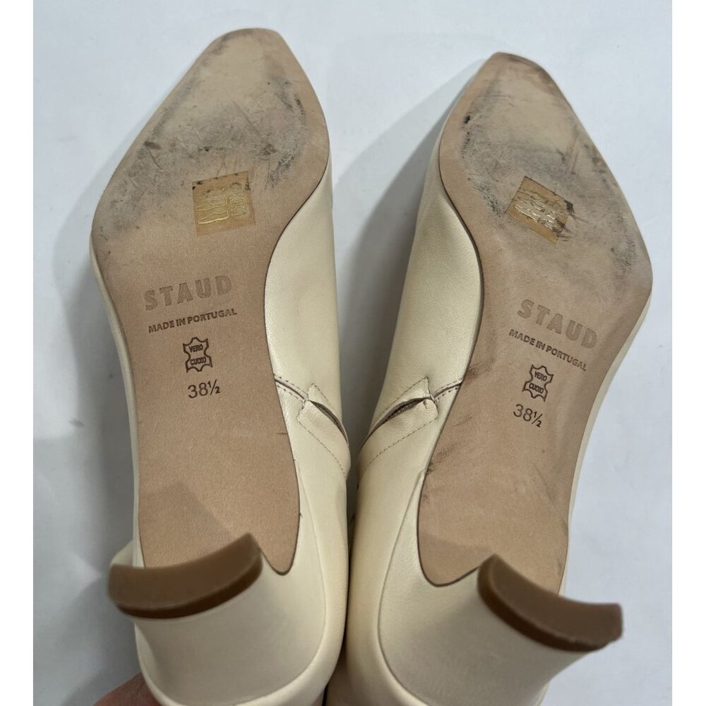 STAUD Wally Ankle Boots in Cream - Picture 11 of 11